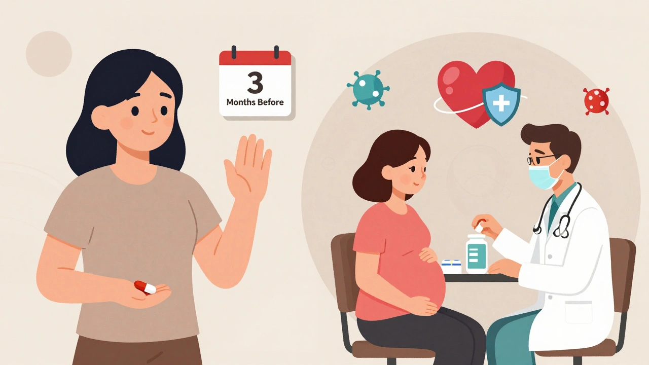 Woman stopping statins before pregnancy vs. high-risk patient under care